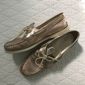 Rose Gold Sperry Boat Shoes
